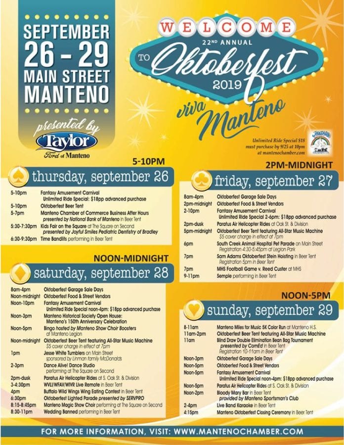 The 22nd Annual Manteno Oktoberfest starts Thursday - Country Herald