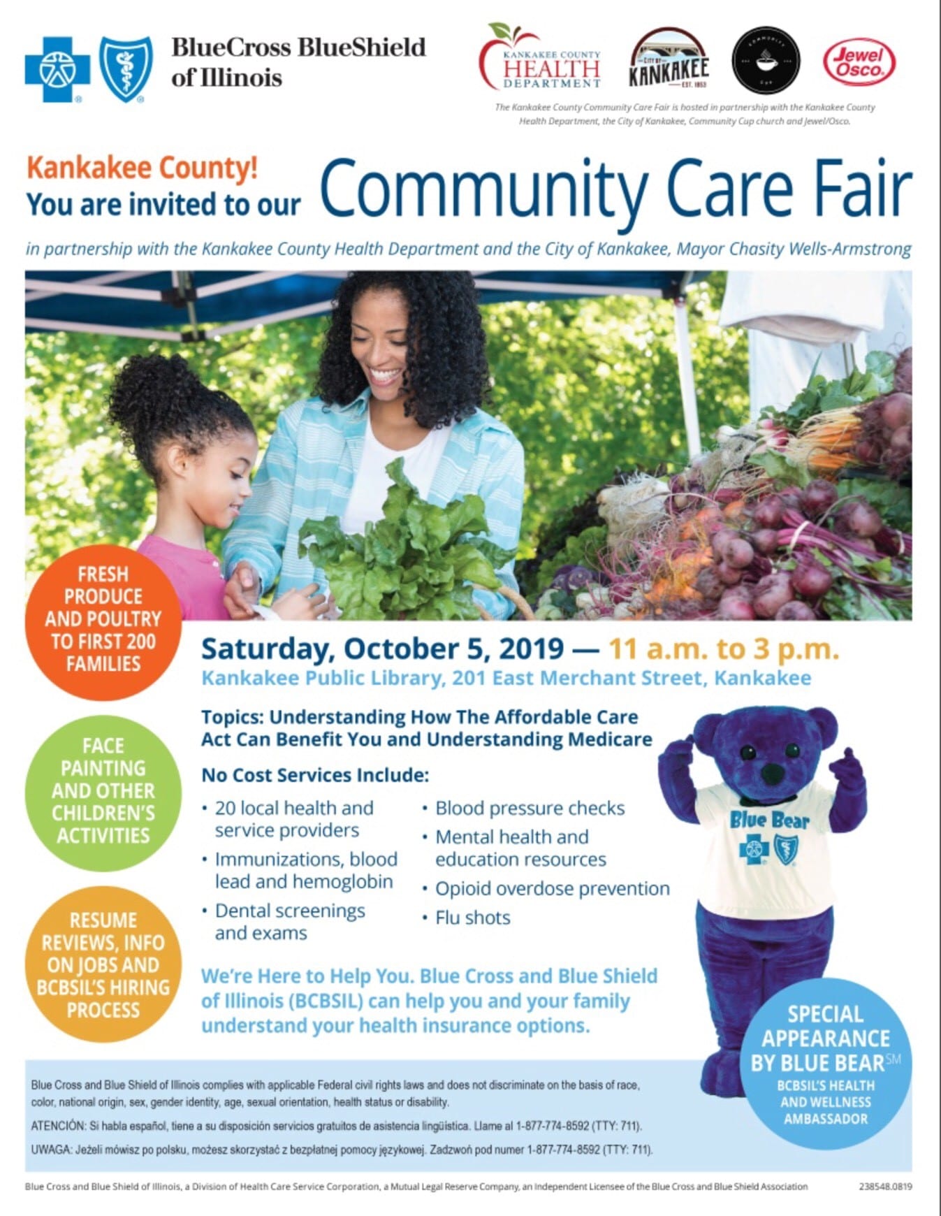 Blue Cross and Blue Shield of Illinois to Host Community Care Fair in