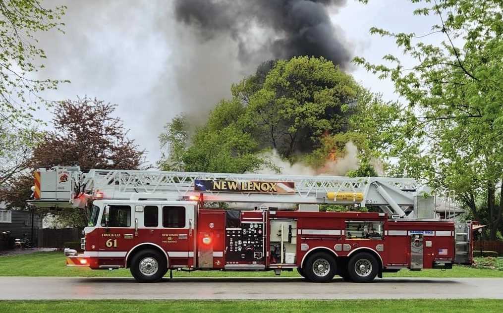 New Lenox House Fire Temporarily Closes Route 30, Injures Firefighters