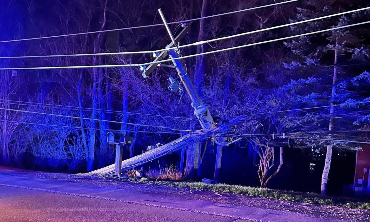 Braidwood, IL Route 113 Closed Due to Downed Power Lines from Early